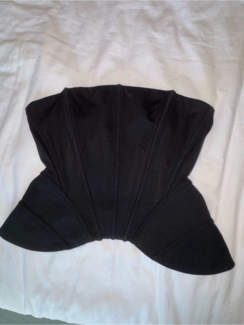 naked wardrobe Black Strapless Corset Top